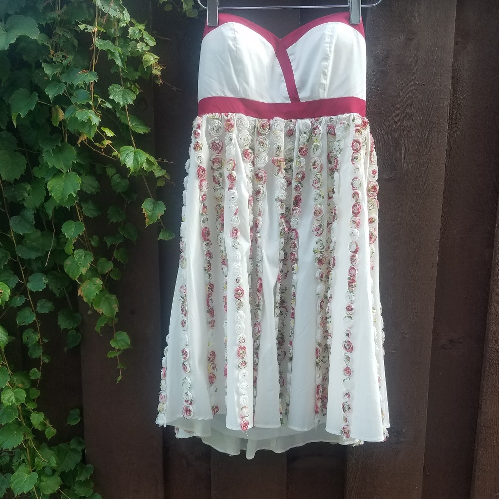 Sweetest Strapless with Rosette Detail